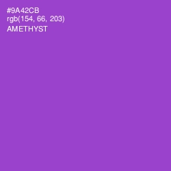 #9A42CB - Amethyst Color Image