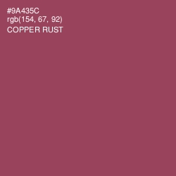 #9A435C - Copper Rust Color Image