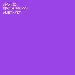 #9A44E5 - Amethyst Color Image