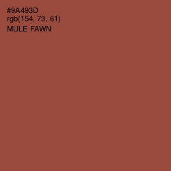 #9A493D - Mule Fawn Color Image