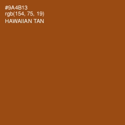 #9A4B13 - Hawaiian Tan Color Image