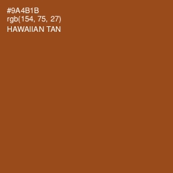 #9A4B1B - Hawaiian Tan Color Image