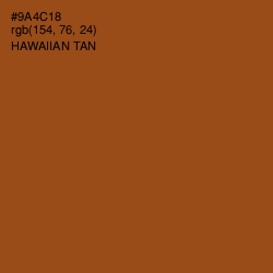 #9A4C18 - Hawaiian Tan Color Image