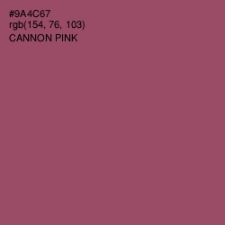 #9A4C67 - Cannon Pink Color Image