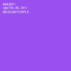 #9A50F1 - Medium Purple Color Image