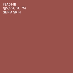 #9A514B - Sepia Skin Color Image