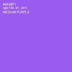 #9A5BF1 - Medium Purple Color Image