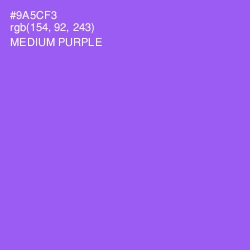 #9A5CF3 - Medium Purple Color Image