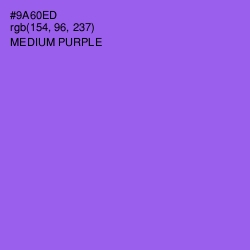 #9A60ED - Medium Purple Color Image