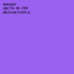 #9A60EF - Medium Purple Color Image