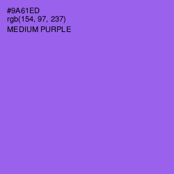 #9A61ED - Medium Purple Color Image