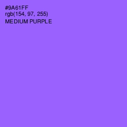 #9A61FF - Medium Purple Color Image