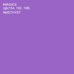 #9A64C6 - Amethyst Color Image