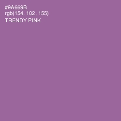 #9A669B - Trendy Pink Color Image