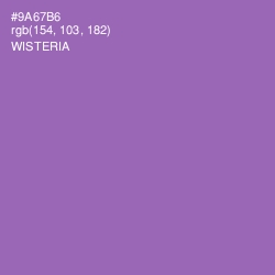 #9A67B6 - Wisteria Color Image