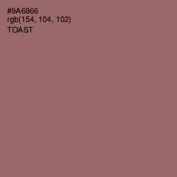 #9A6866 - Toast Color Image