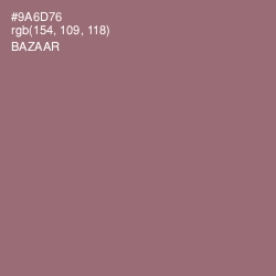 #9A6D76 - Bazaar Color Image