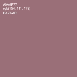 #9A6F77 - Bazaar Color Image