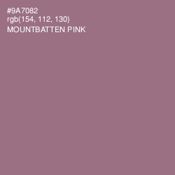 #9A7082 - Mountbatten Pink Color Image