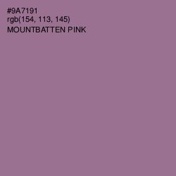 #9A7191 - Mountbatten Pink Color Image