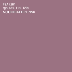 #9A7281 - Mountbatten Pink Color Image