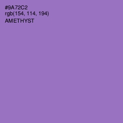 #9A72C2 - Amethyst Color Image