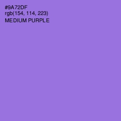 #9A72DF - Medium Purple Color Image