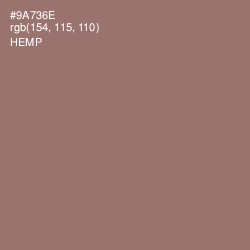 #9A736E - Hemp Color Image