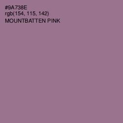 #9A738E - Mountbatten Pink Color Image