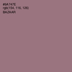 #9A747E - Bazaar Color Image