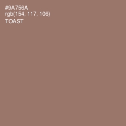 #9A756A - Toast Color Image