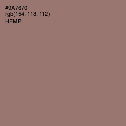 #9A7670 - Hemp Color Image