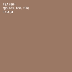 #9A7864 - Toast Color Image