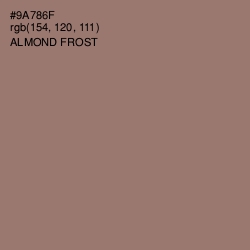 #9A786F - Almond Frost Color Image