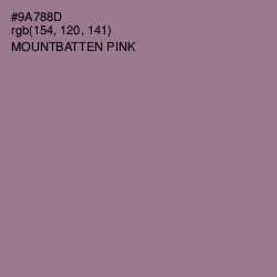 #9A788D - Mountbatten Pink Color Image