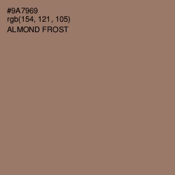 #9A7969 - Almond Frost Color Image