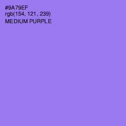 #9A79EF - Medium Purple Color Image