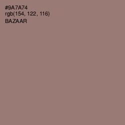 #9A7A74 - Bazaar Color Image