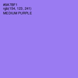 #9A7BF1 - Medium Purple Color Image
