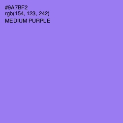 #9A7BF2 - Medium Purple Color Image