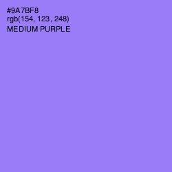 #9A7BF8 - Medium Purple Color Image