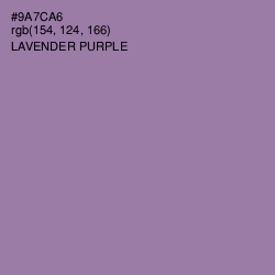 #9A7CA6 - Lavender Purple Color Image