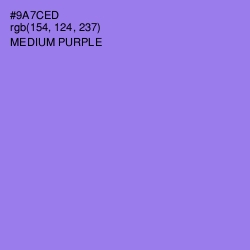 #9A7CED - Medium Purple Color Image