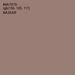 #9A7D75 - Bazaar Color Image