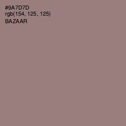 #9A7D7D - Bazaar Color Image