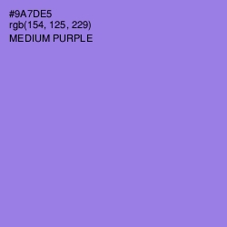 #9A7DE5 - Medium Purple Color Image