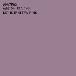 #9A7F92 - Mountbatten Pink Color Image