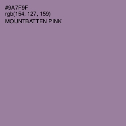 #9A7F9F - Mountbatten Pink Color Image