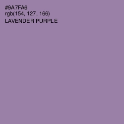 #9A7FA6 - Lavender Purple Color Image