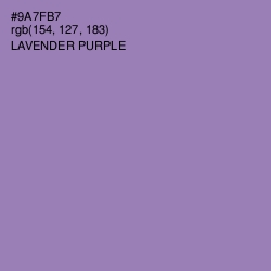 #9A7FB7 - Lavender Purple Color Image